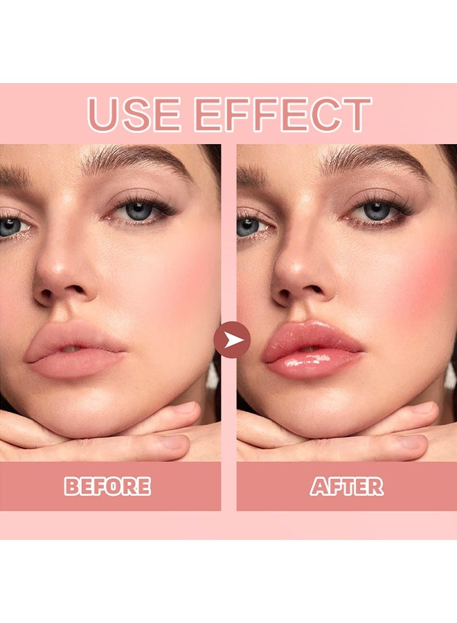 QiBest Double-head Mirror Surface Lip Gloss Two-in-One Lip Liner Lip Gloss Water-Resistant Plump Lips Natural Color Lip Liner Pen #01 - Image 5